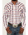 Image #3 - Cody James Men's Blue River Plaid Long Sleeve Snap Western Shirt, Cream, hi-res