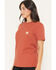 Image #2 - Carhartt Women's Loose Fit Heavyweight Short Sleeve Pocket Work Tee, Red, hi-res