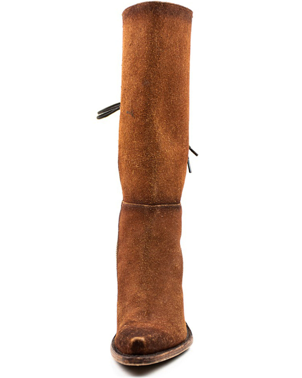 Image #4 - Dan Post Women's Corsette Back Lace Tall Western Leather Boots - Snip Toe, Red, hi-res