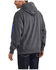 Image #2 - Ariat Men's Logo Graphic Hooded Sweatshirt - Tall, Charcoal, hi-res