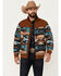 Image #1 - RANK 45® Men's Southwestern Print Bomber Softshell Jacket, Rust Copper, hi-res