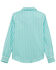Image #2 - Wrangler Girls' Striped Long Sleeve Pearl Snap Western Shirt, Teal, hi-res