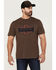 Image #1 - Brothers and Sons Men's Weathered Diamond Logo Slub Graphic T-Shirt, Brown, hi-res