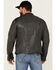 Maruitius Leather Men's Plexo Gray Zip-Front Leather Moto Jacket , Grey, hi-res