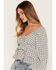 Image #2 - Cleo + Wolf Women's Plaid Print Long Sleeve Peplum Top, Blue, hi-res