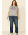 Image #2 - Ariat Women's R.E.A.L. Heather Gray Painted States Tee - Plus, , hi-res