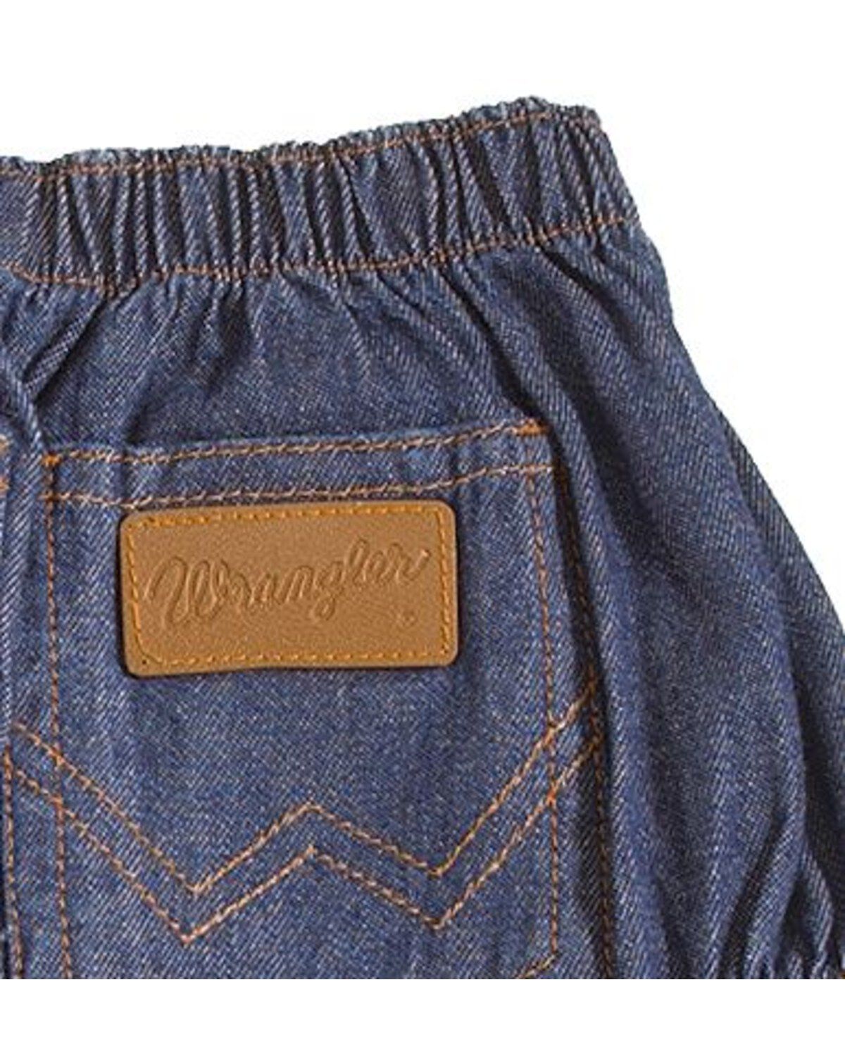 Image #3 - Wrangler Infant Diaper Cover Jeans, Indigo, hi-res