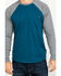 Image #4 - Hawx Men's Charcoal Baseball Raglan Crew Long Sleeve Work Shirt - Tall, , hi-res