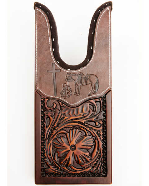 Boot Barn Praying Cowboy Tooled Boot Jack, Black Cherry, hi-res