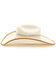 Image #3 - Justin Men's Ivory & Tan Owens Shantung Straw Western Hat, Ivory, hi-res