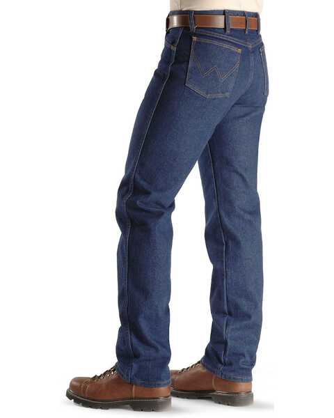 Wrangler Men's Flame Resistant Original Fit Jeans, Denim