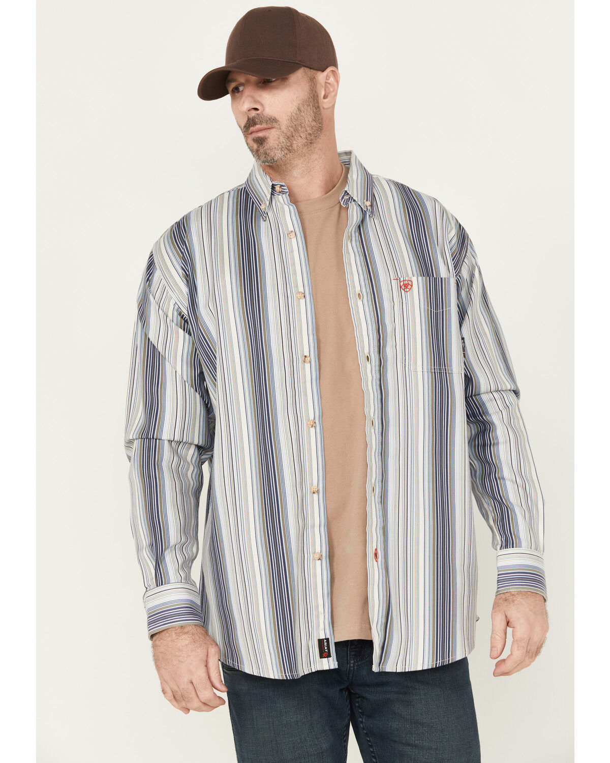 Ariat Men´s FR Sunset Striped Print Long Sleeve Button-Down WorkShirt