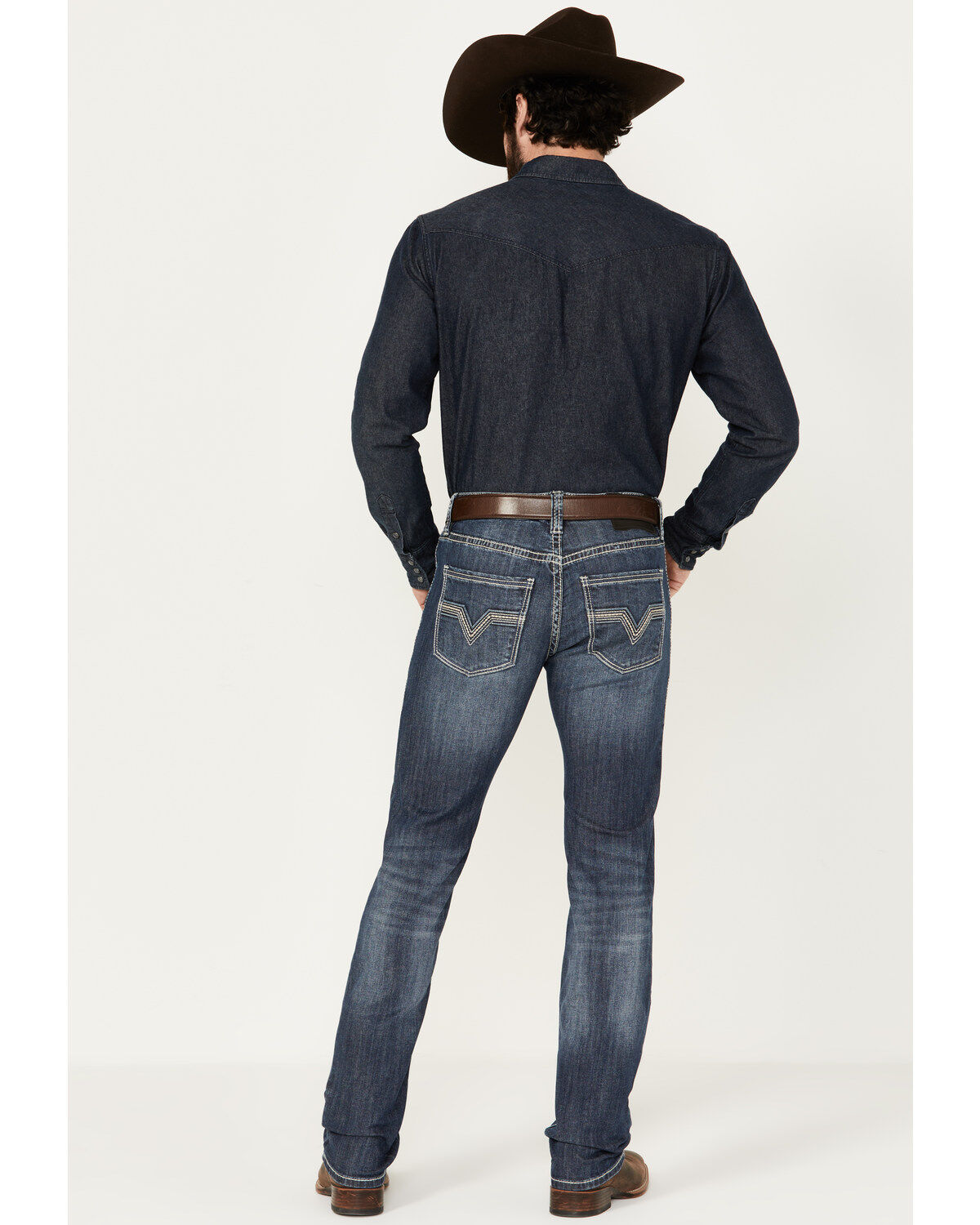 Product Name:  Rock & Roll Denim Men's Rifle Dark Vintage Wash Skinny Stretch Denim Jeans