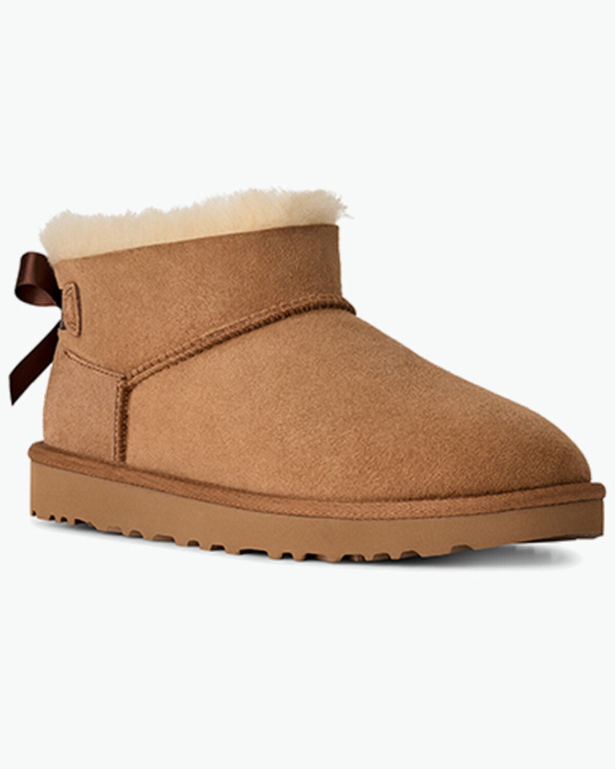 UGG Women's Ultra Mini Bailey Bow, Chestnut, hi-res