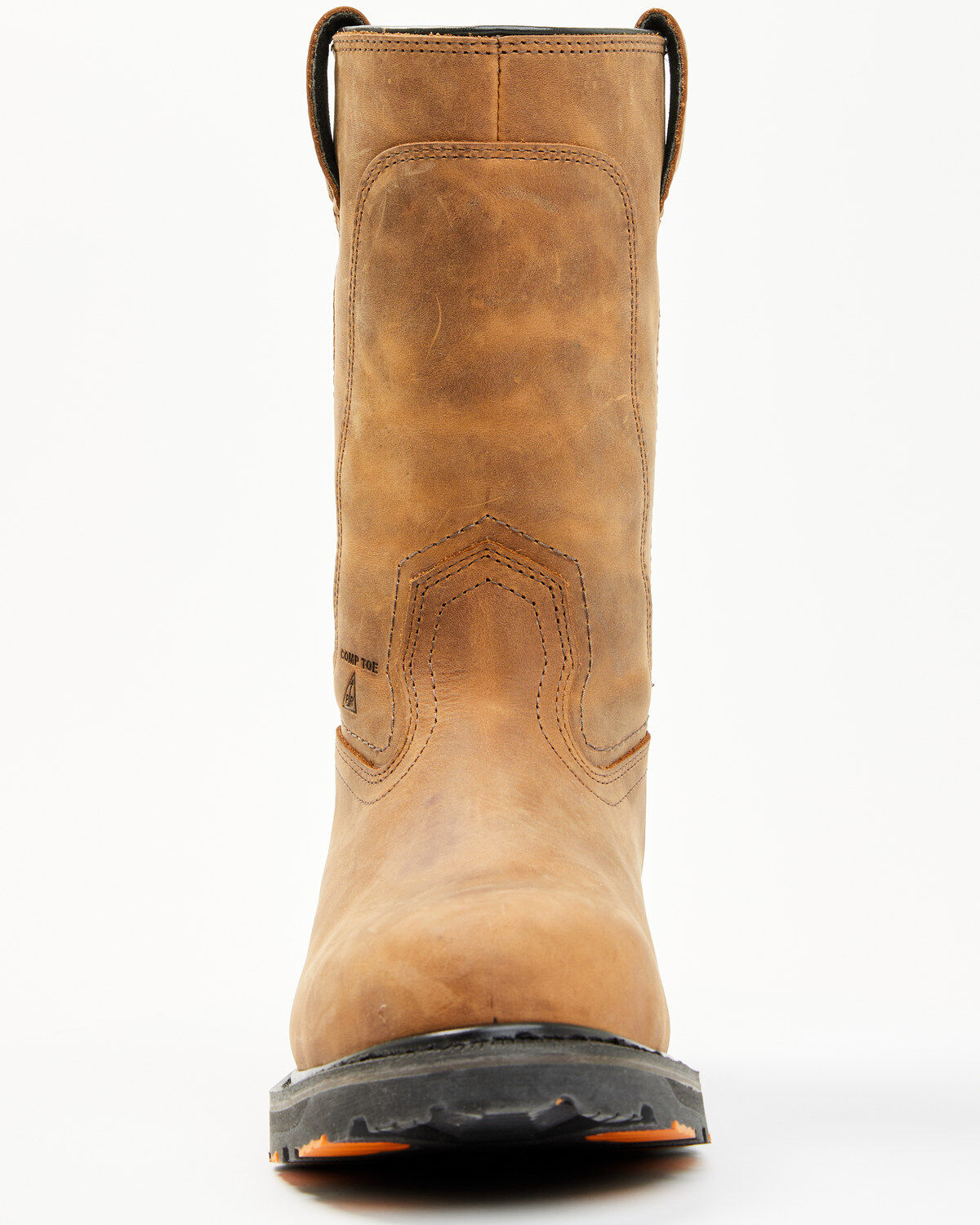 Image #4 - Hawx Men's 11" Industrial Wellington Work Boots - Composite Toe, Brown, hi-res