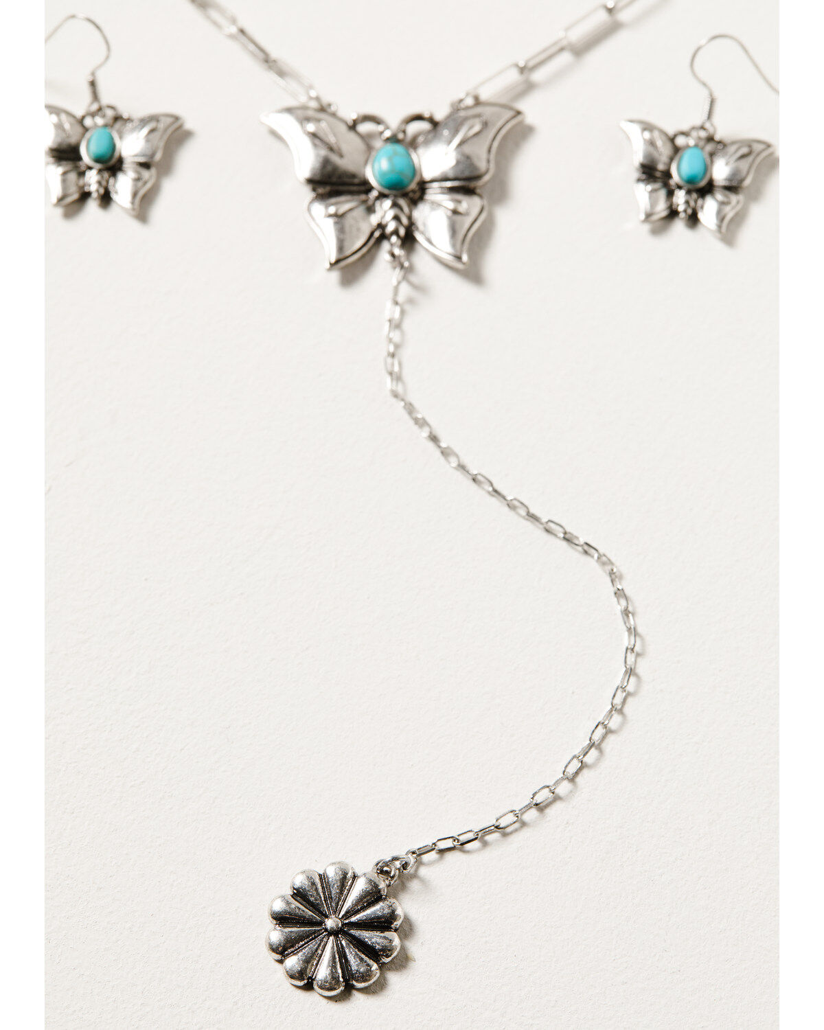 Image #3 - Shyanne Women's Wildflower Bloom Butterfly Concho Jewelry Set - 2 Piece, Silver, hi-res