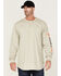 Image #1 - Hawx Men's FR Logo Long Sleeve T-Shirt, Taupe, hi-res