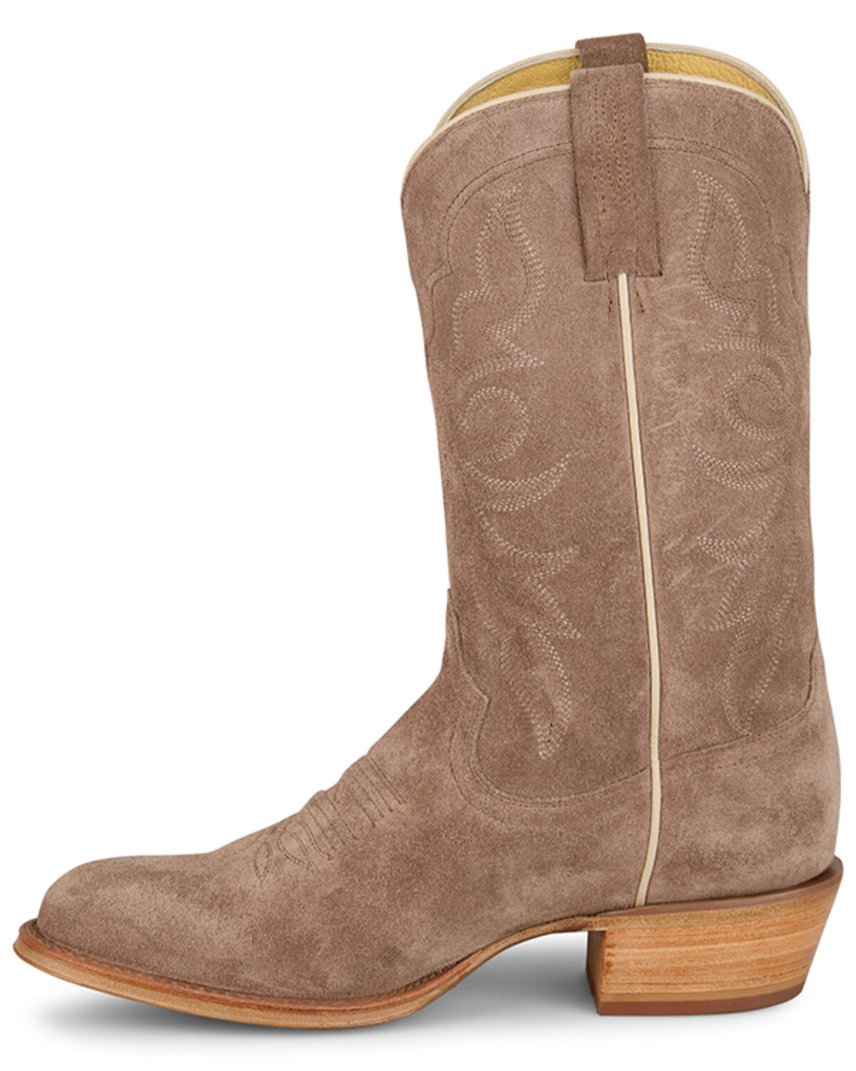 Image #3 - Tony Lama Men's Plano Suede Western Boots - Round Toe, Taupe, hi-res