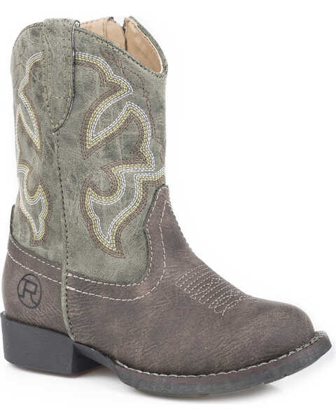 Image #1 - Roper Toddler Boys' Cody Classic Western Boots - Round Toe, Brown, hi-res