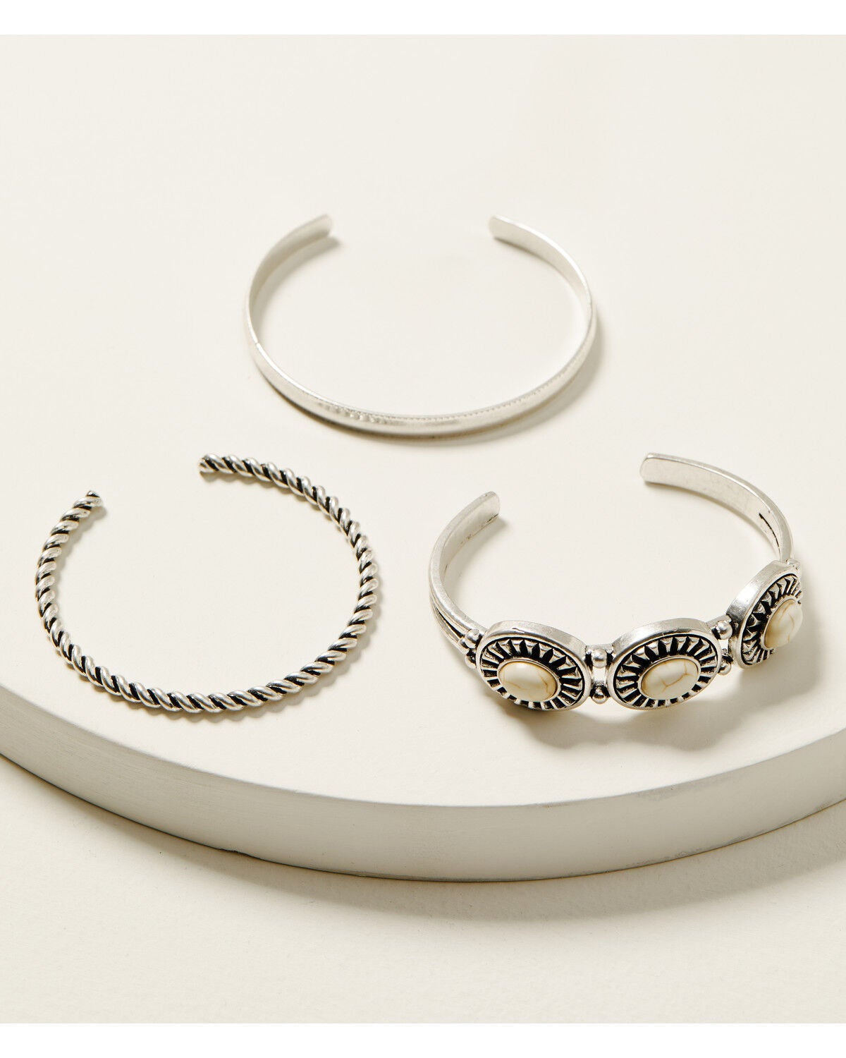 Shyanne Women's Cuff Bracelet Set - 3 Piece, Turquoise, hi-res