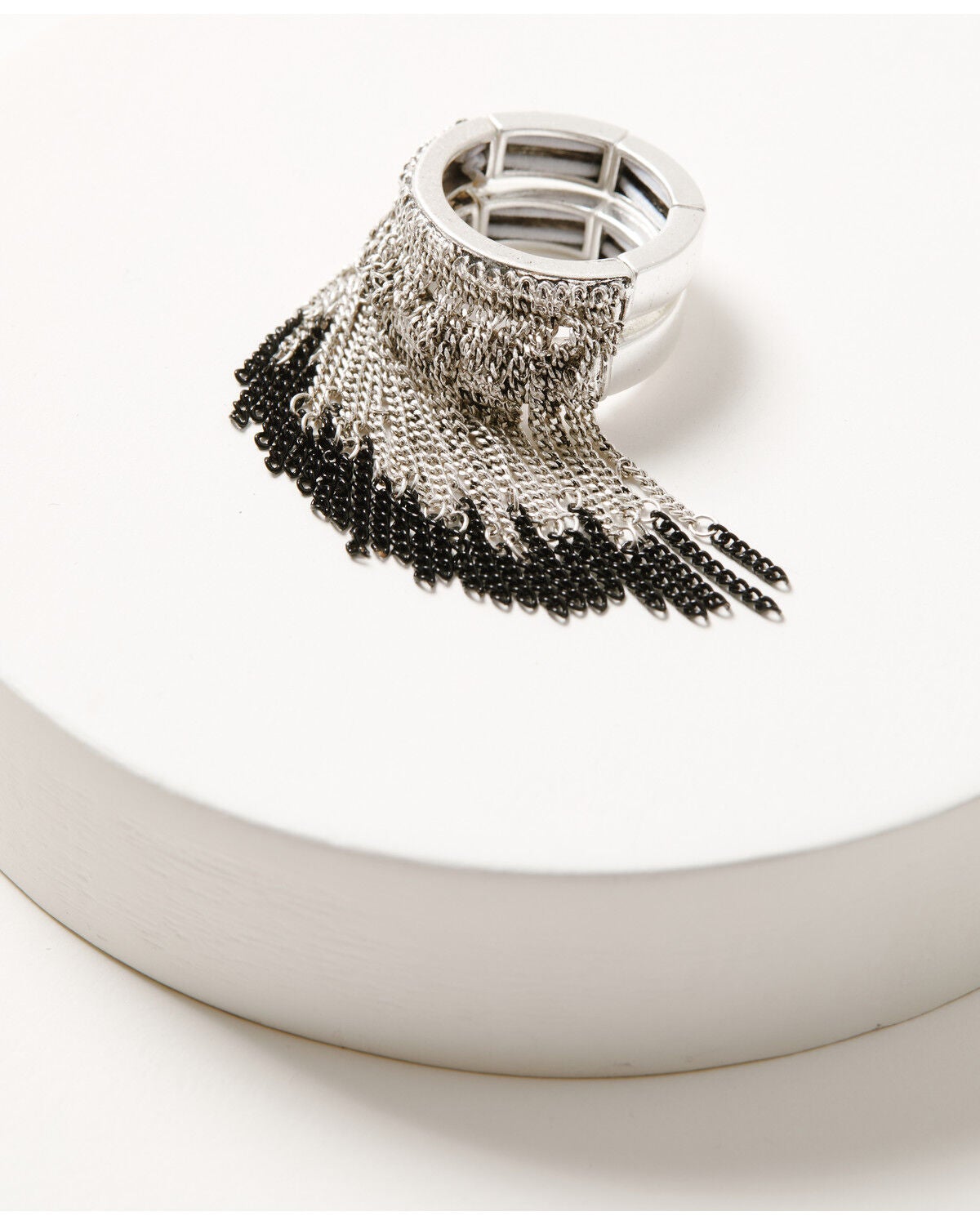 Lainey Wilson Women's Chain Fringe Ring, Silver, hi-res