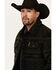Image #2 - Cinch Men's Southwestern Jacquard Twill Trucker Snap Jacket, Forest Green, hi-res