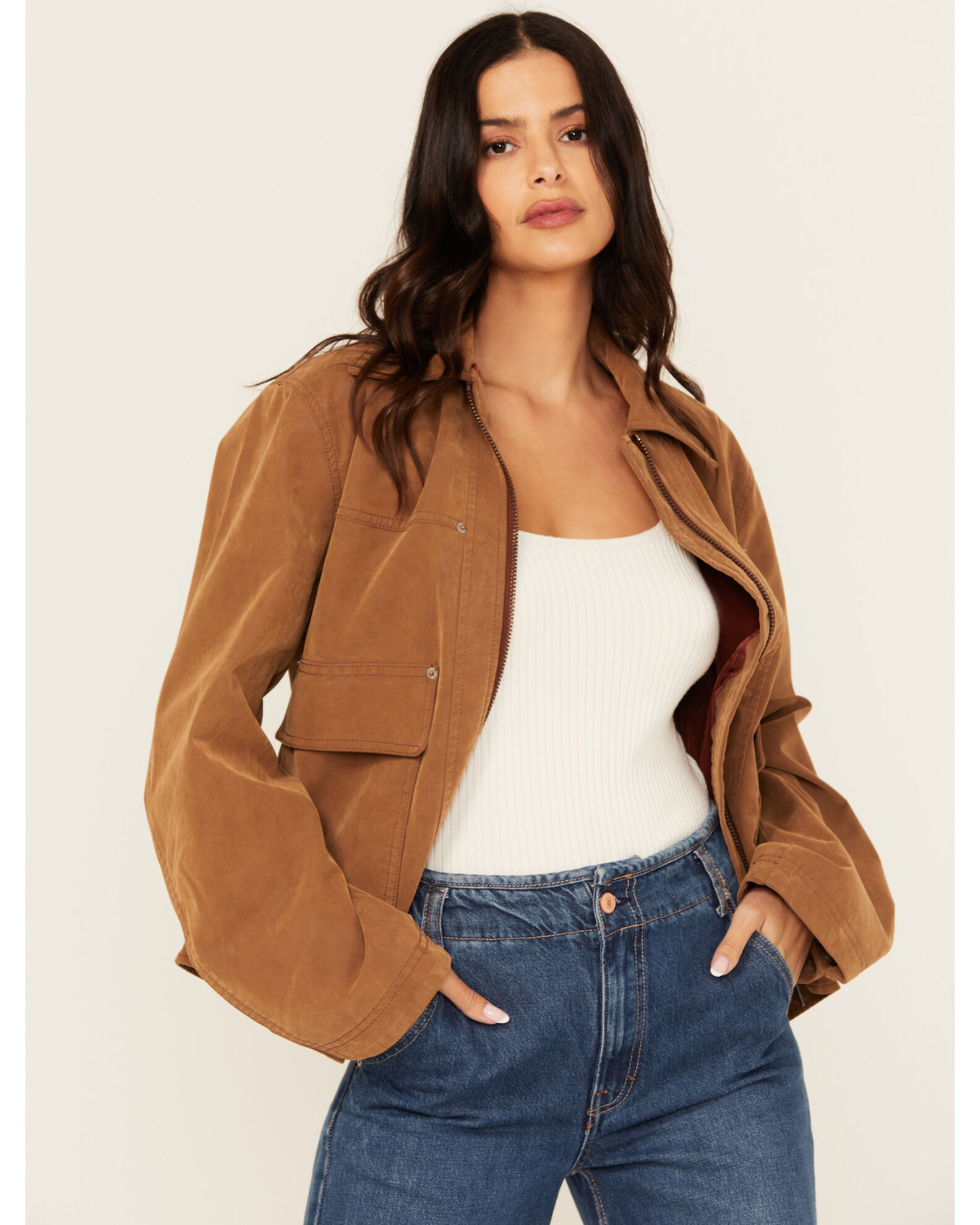 Free People Women s Blair Vegan Suede Jacket Boot Barn