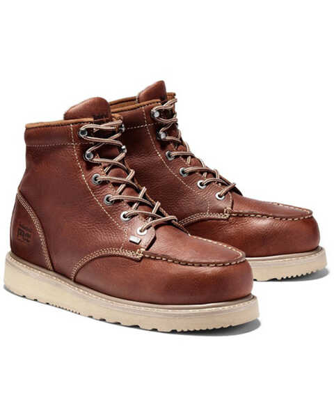 Timberland PRO Men's 6" Barstow Work Boots - Alloy Toe , Tan, hi-res