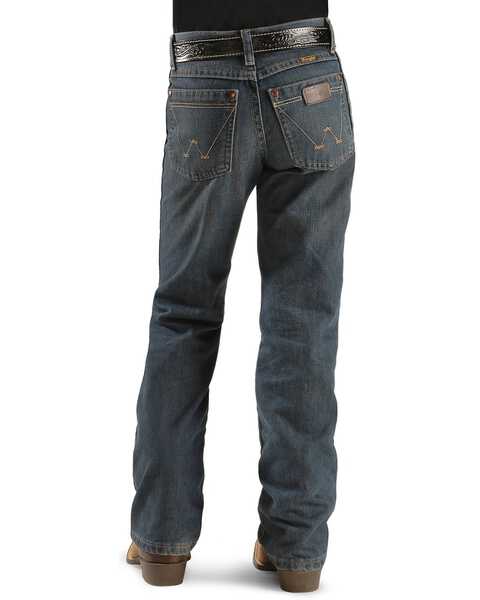 Wrangler Boy's Retro Relaxed Fit Boot Cut Jeans, Denim, hi-res