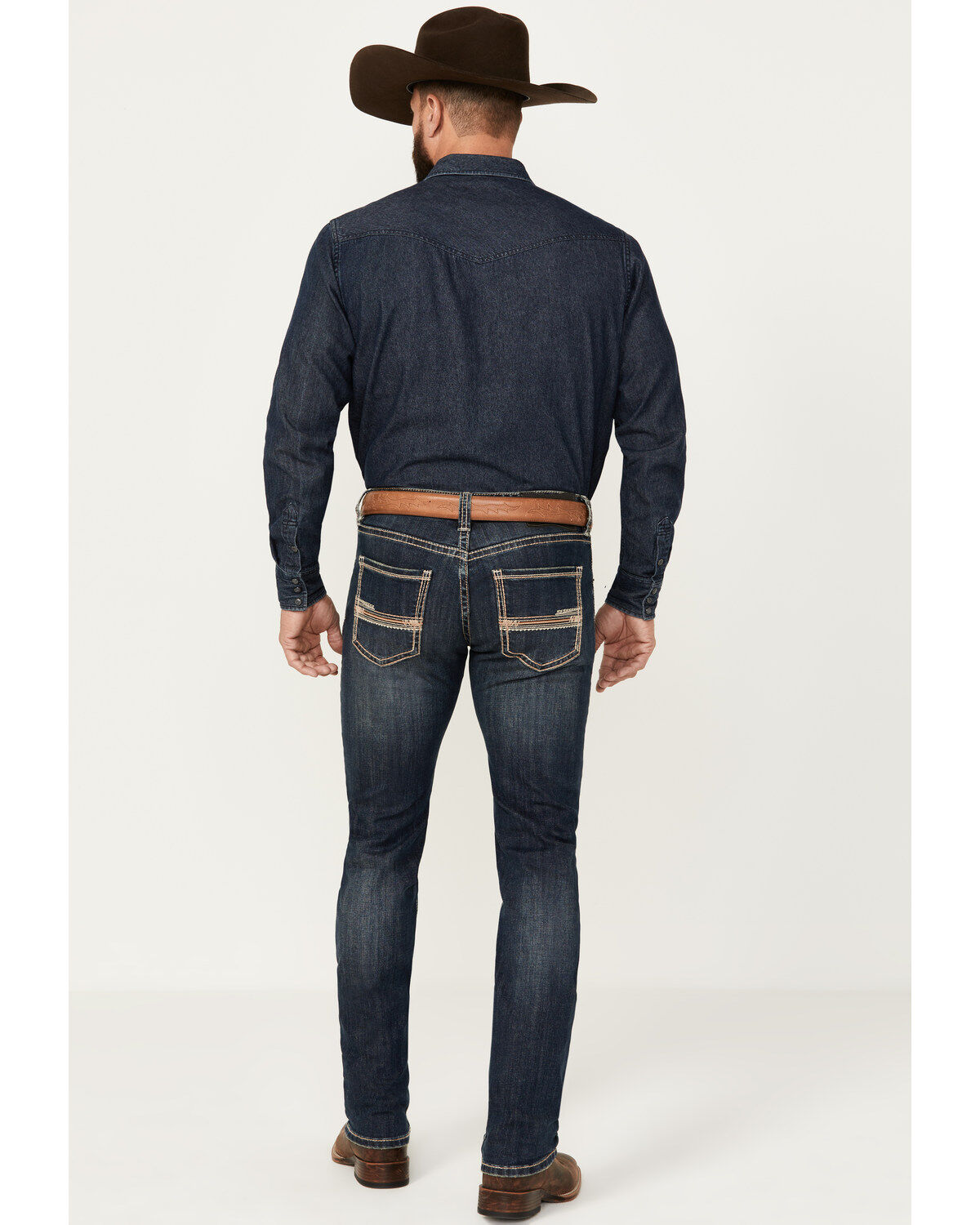 Image #3 - Rock & Roll Denim Men's Dark Vintage Wash Skinny Reflex Denim Jeans, , hi-res