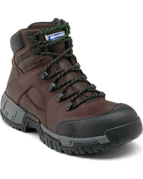 Michelin Men's HydroEdge WP 6" Work Boots, Black, hi-res