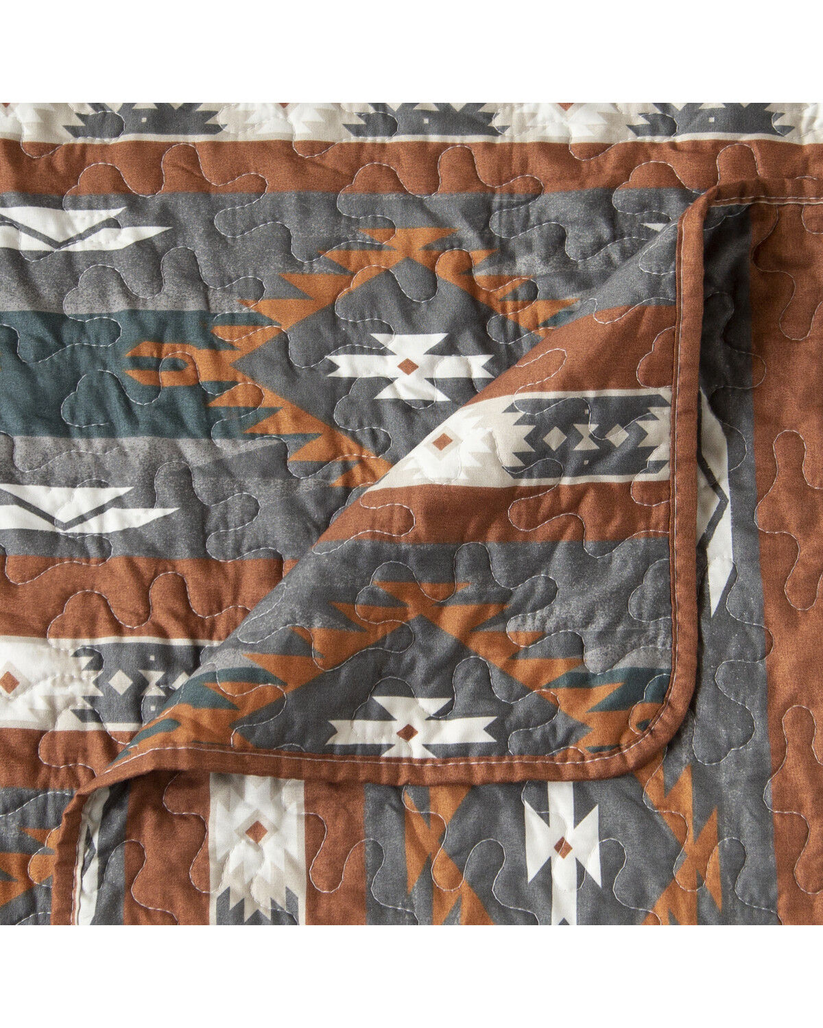 Image #5 - Carstens Home Wrangler Checotah Queen Quilt Set - 3 Piece, Multi, hi-res