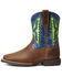 Image #2 - Ariat Boys' Koel VentTEK Easy Fit Western Boot - Broad Square Toe, Brown, hi-res