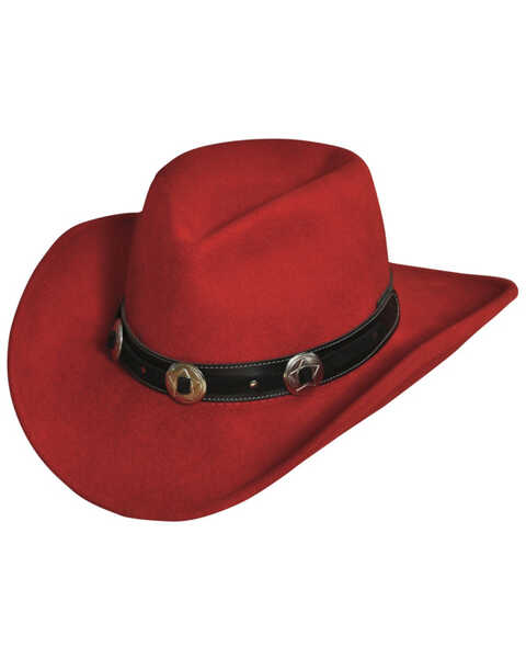Image #1 - Silverado Women's Addison Crushable Felt Western Fashion Hat, Red, hi-res