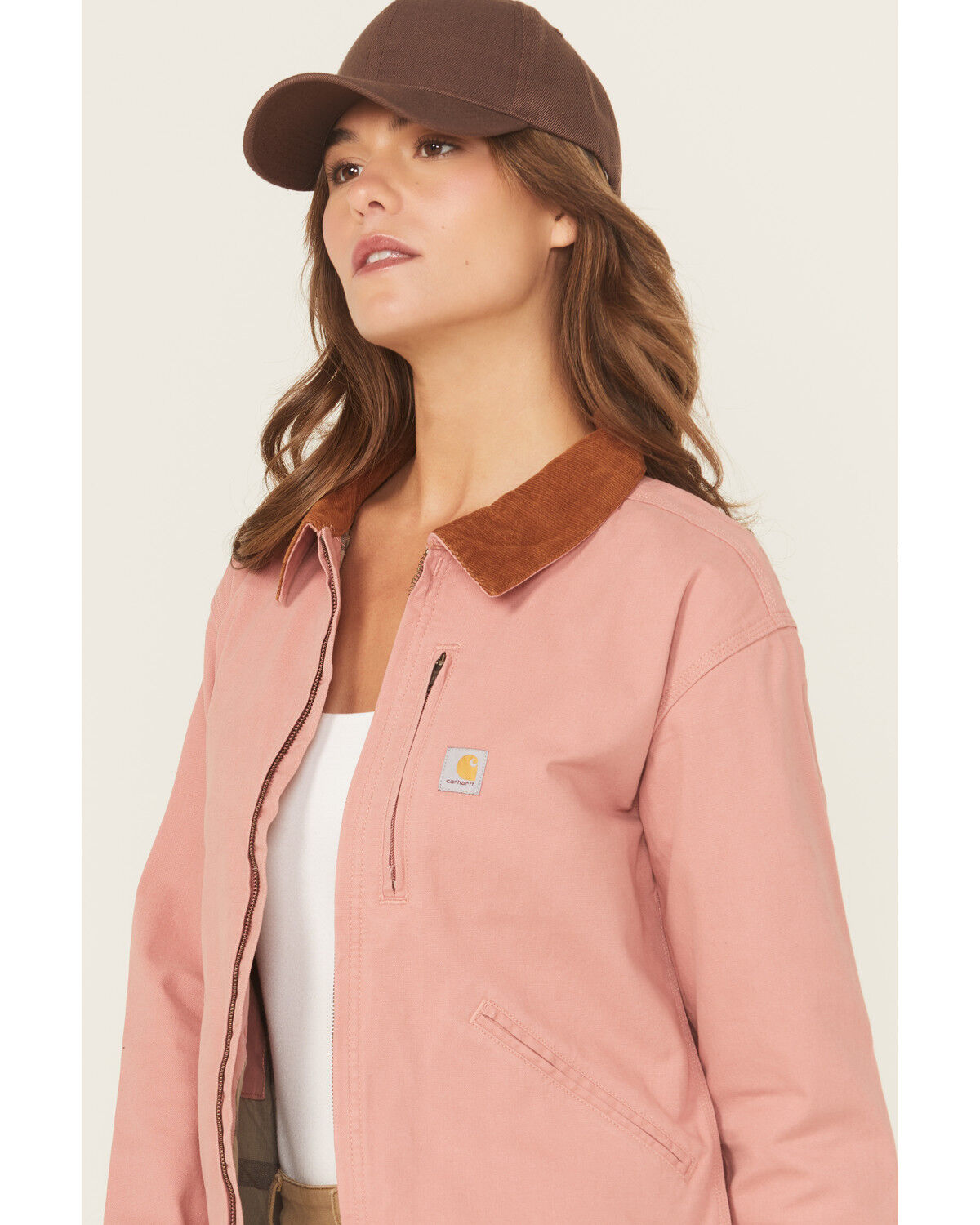 Image #2 - Carhartt Women's Rugged Flex® Loose Fit Canvas Detroit Jacket, , hi-res