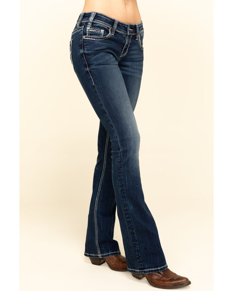 Rock &amp; Roll Cowgirl Women�s Dark Rival Low Rise Bootcut