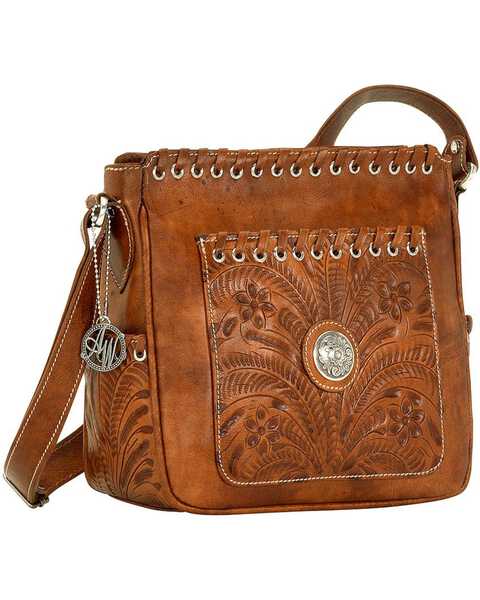 Image #1 - American West Harvest Moon All Access Crossbody Bag, Brown, hi-res