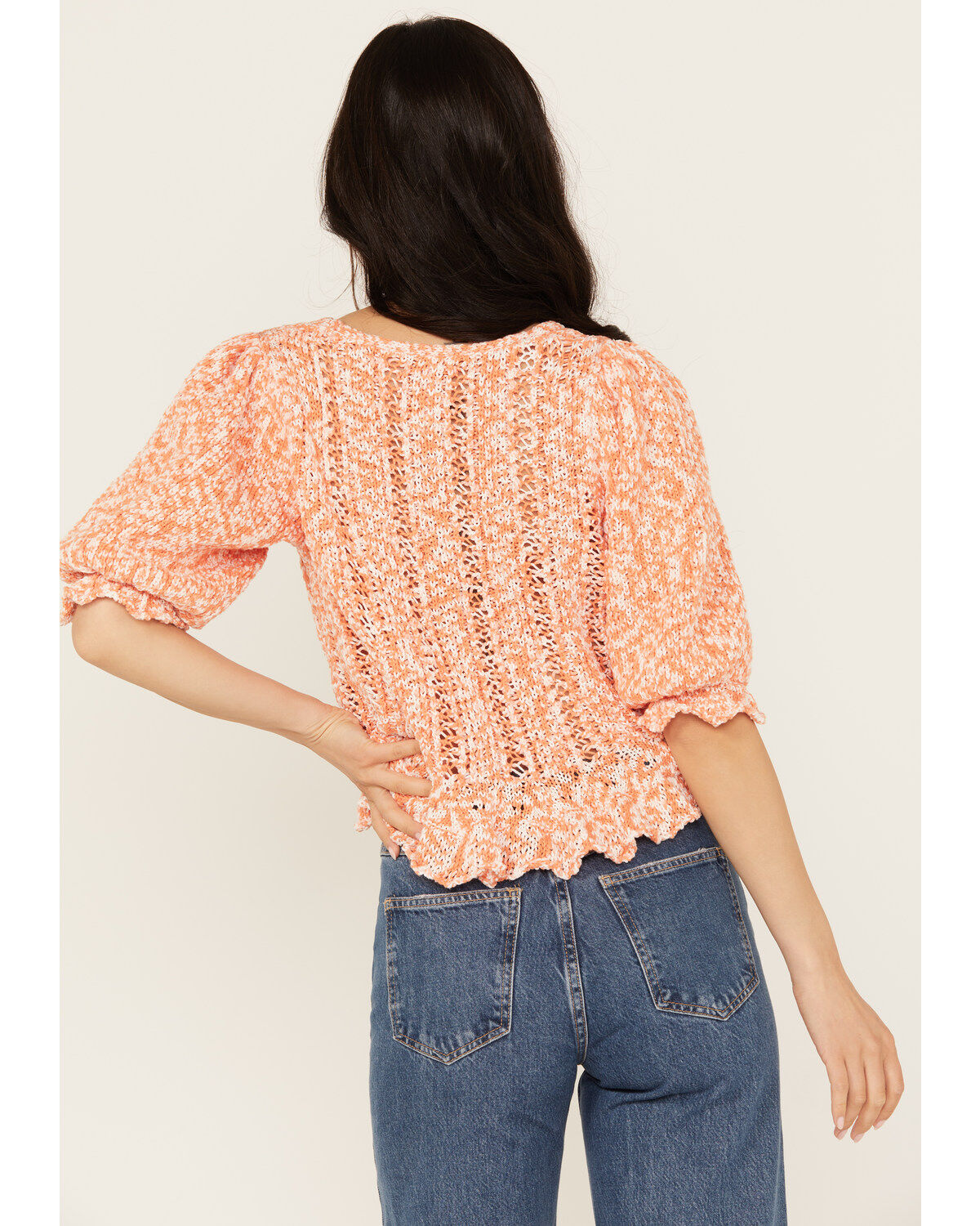 Image #4 - Free People Women's Yesterday Cardigan, Peach, hi-res