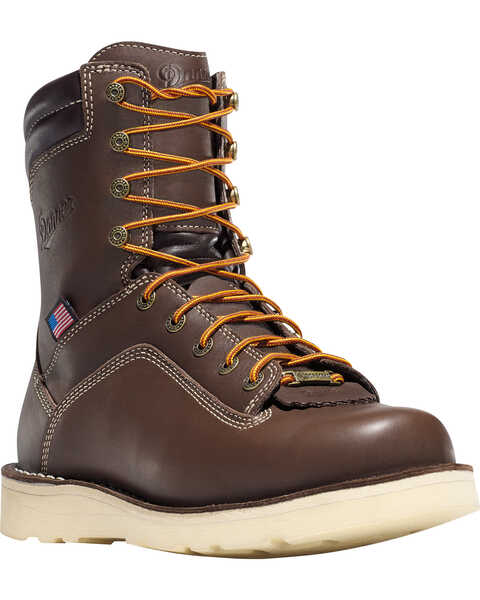 Image #1 - Danner Men's Quarry USA 8" Wedge Work Boots - Soft Round Toe , , hi-res