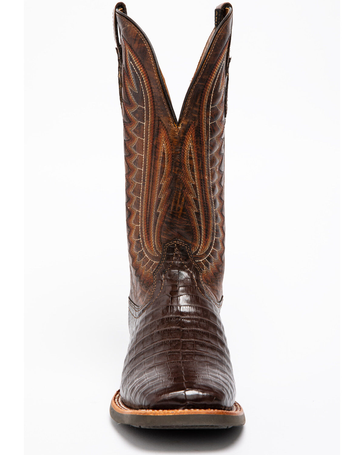 Image #4 - Ariat Men's Double Down Caiman Belly Cowboy Boots - Broad Square Toe, , hi-res