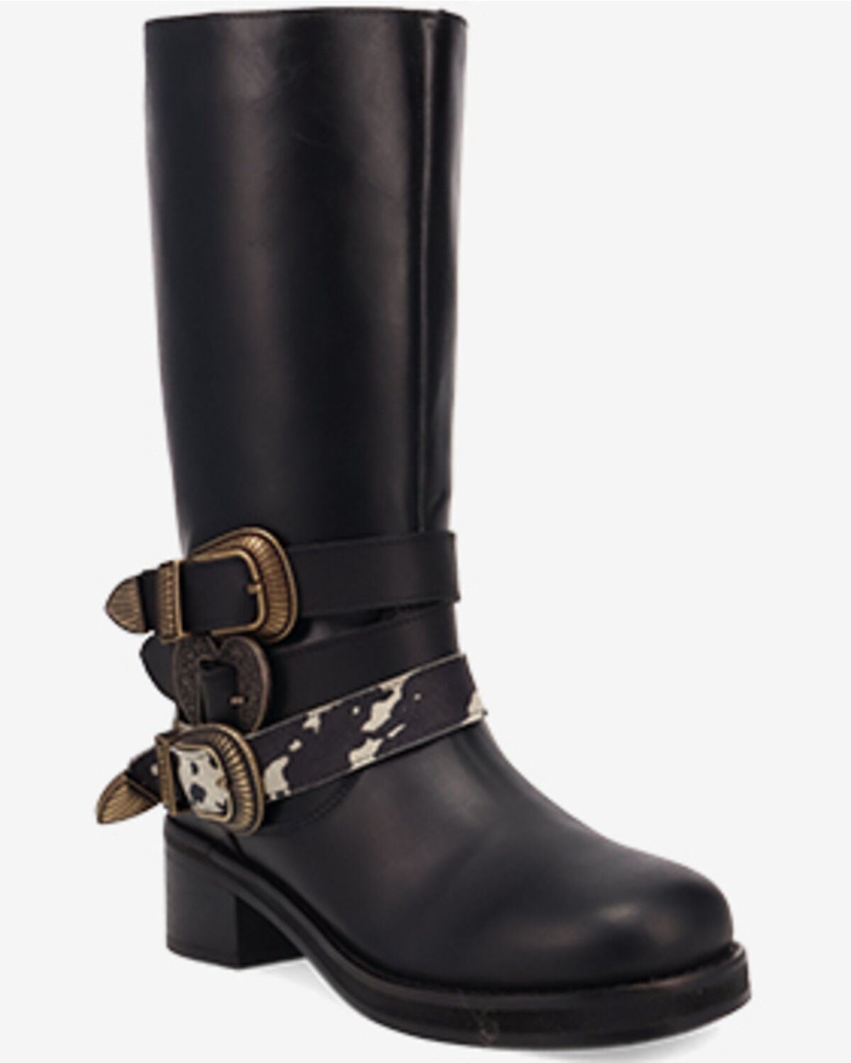 Dingo Women's Full Throttle Harness Fashion Boots - Round Toe, Black, hi-res
