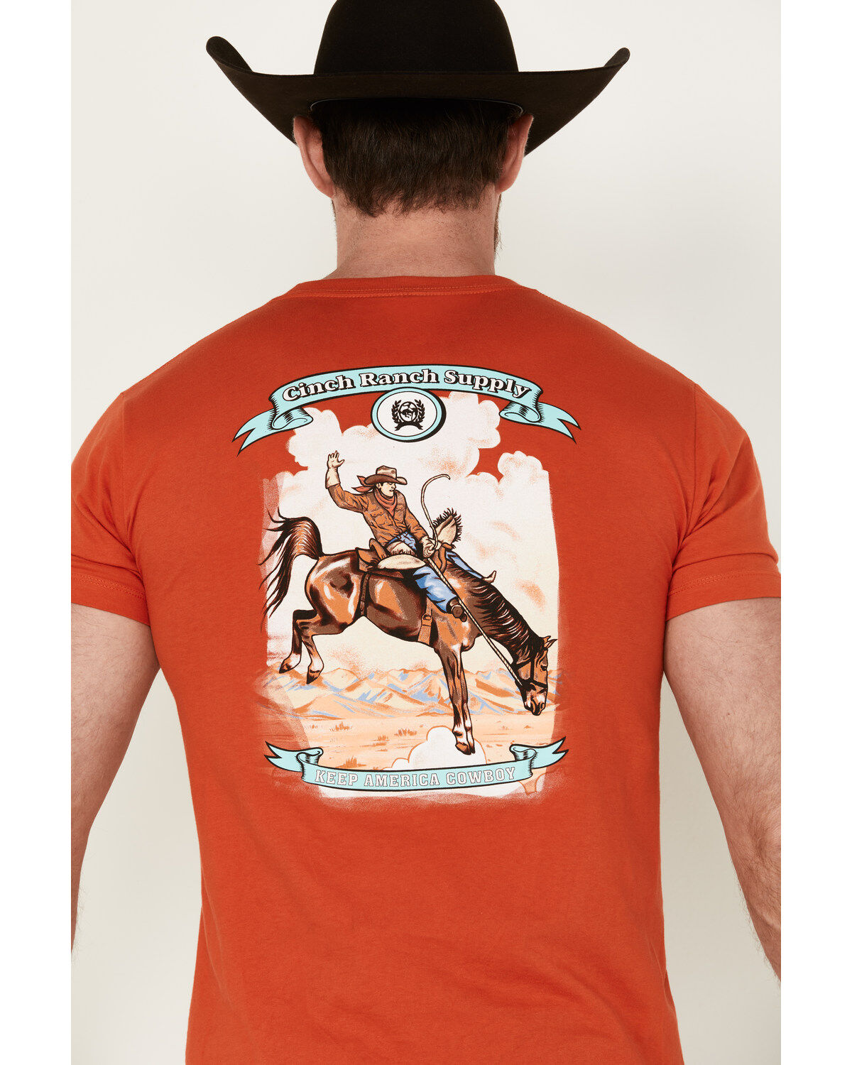 Image #4 - Cinch Men's Keep American Cowboy Short Sleeve Graphic T-Shirt, , hi-res