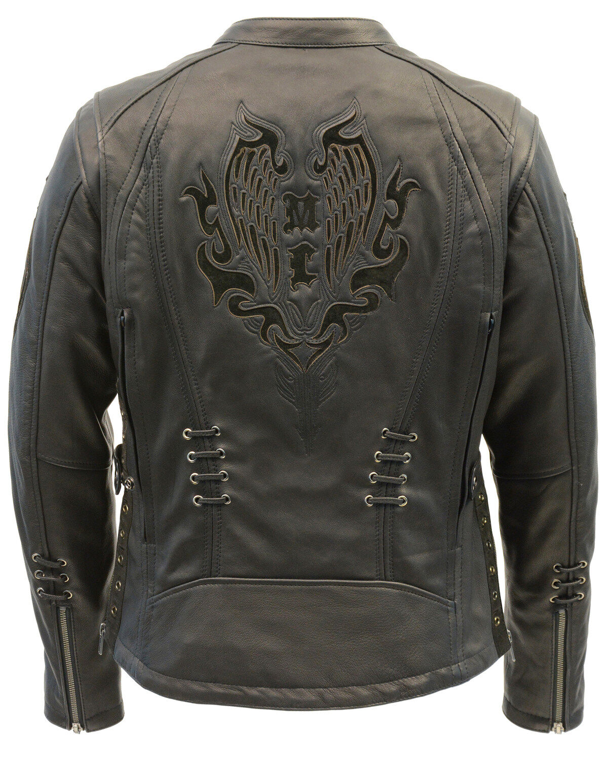 Image #3 - Milwaukee Leather Women's Lightweight Scuba Racer Leather Jacket, Black, hi-res