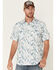 Image #1 - Moonshine Spirit Men's Vineyard Floral Print Short Sleeve Snap Western Shirt, White, hi-res