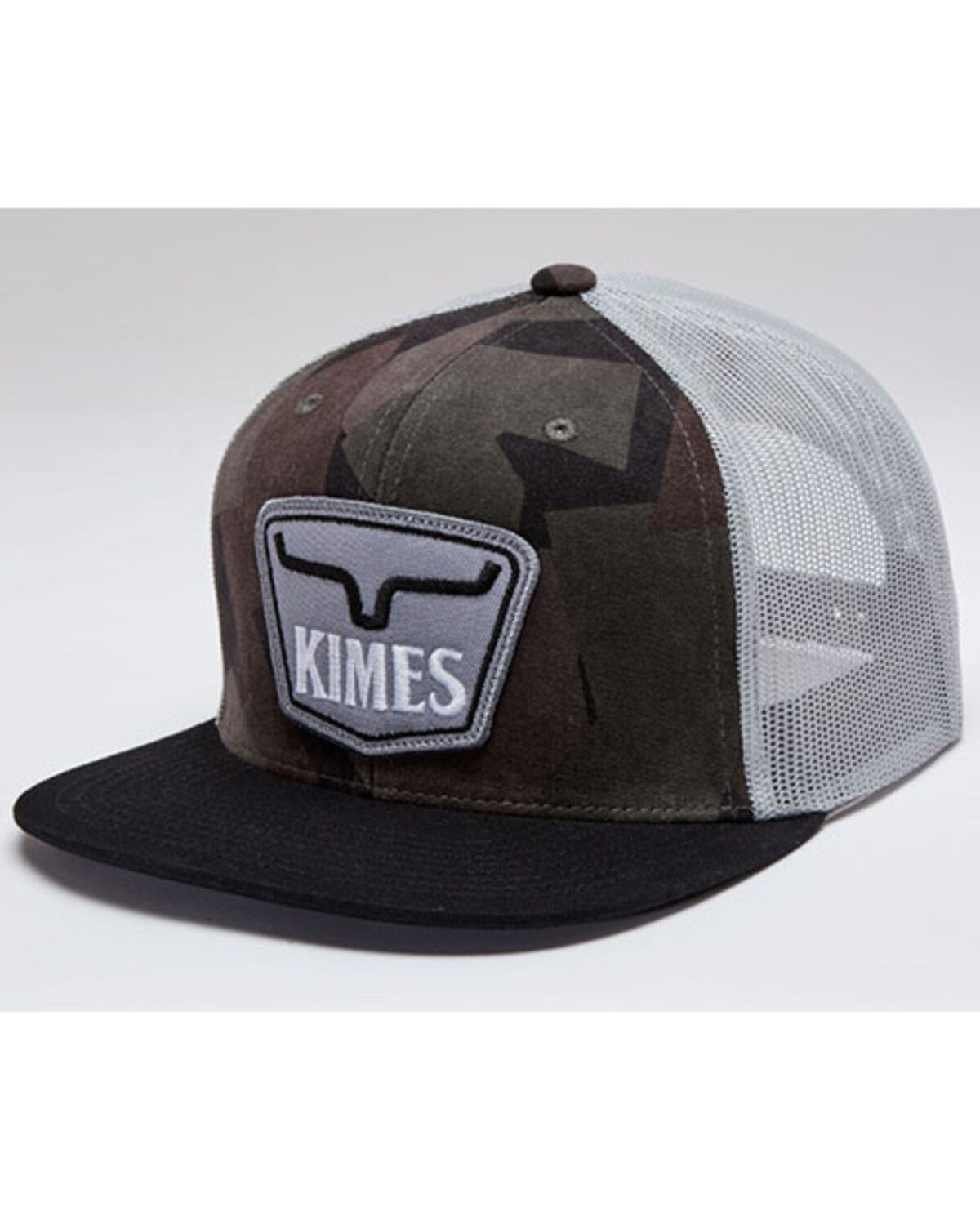 Image #1 - Kimes Ranch Men's Black & Camo Tall Boy Mesh-Back Ball Cap, Black, hi-res
