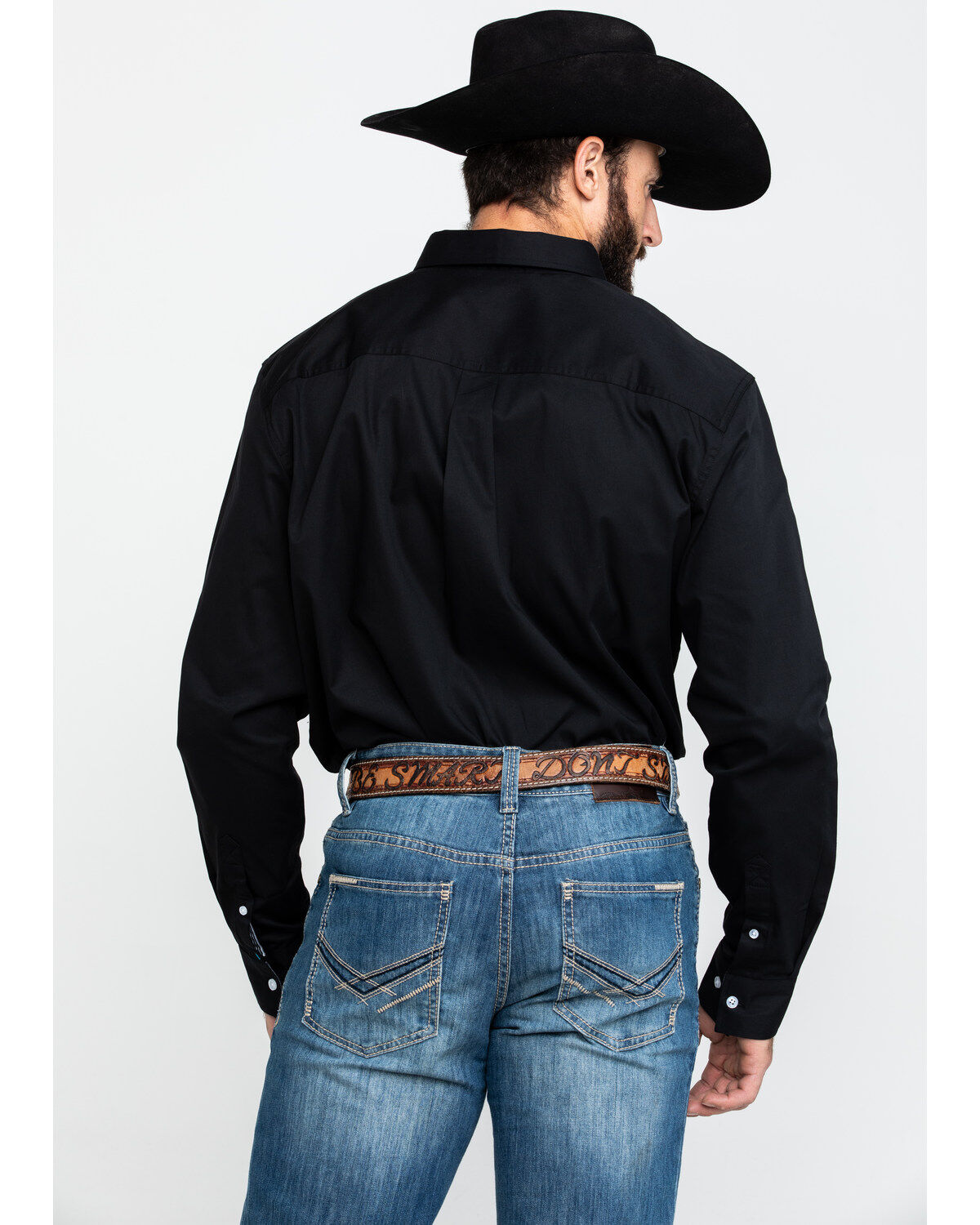 Image #2 - Cody James Core Black Solid Performance Twill Long Sleeve Western Shirt, , hi-res