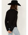 Scully Women's Floral Embroidered Long Sleeve Snap Western Shirt, Black, hi-res