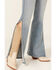 Image #2 - Cello Women's Light Wash High Rise Split Flare Jeans, Blue, hi-res