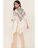 Idyllwind Women's Music City Embroidered Fringe Shawl, White, hi-res