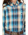Image #3 - Roper Girls' Plaid Print Long Sleeve Pearl Snap Western Shirt, , hi-res